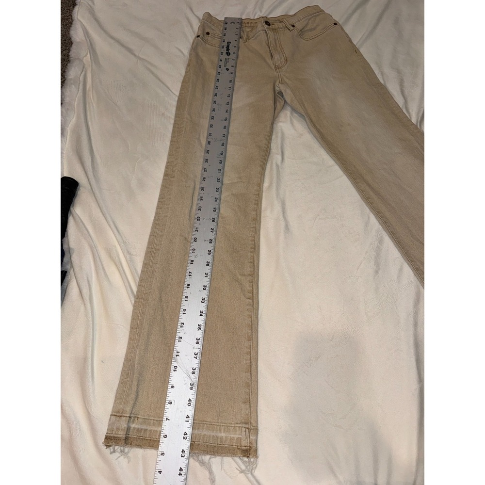 Christopher Blue Women's Tan Long Jeans Size 10 Straight / Bootcut Denim - Picture 2 of 3